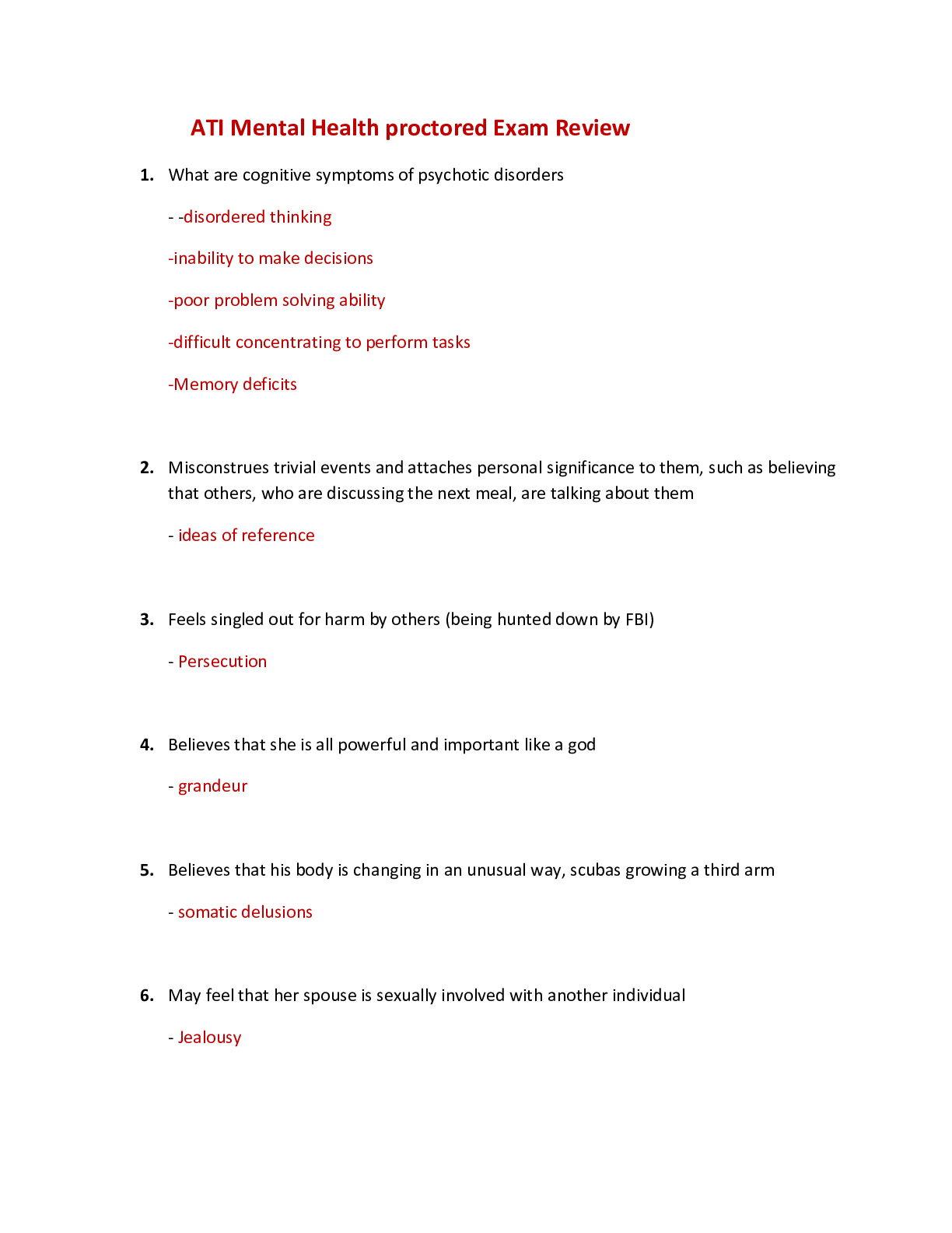 Preview image for ATI Mental Health proctored Exam / ATI Mental Health proctored Exam Review. Latest 2021